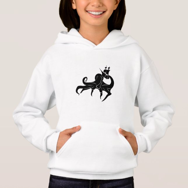 Camiseta Monstro do Mar Kraken e navio (Frente)