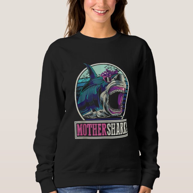 Camiseta Monstro do Mar mamãe Mãe Zoo Mulheres Animais Mãe  (Frente)