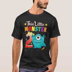 Camiseta Monstro do segundo aniversário Monstro Monstro 2 A
