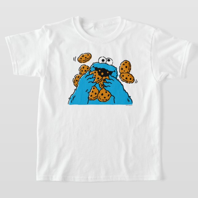 Camiseta Monstro dos Biscoitos Comendo Todos os Biscoitos (Postura )