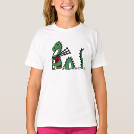 Camiseta Monstro engraçado de Loch Ness que joga Bagpipes
