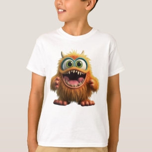 Camiseta monstro engraçado para crianças