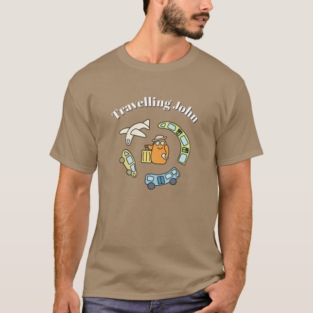 Camiseta Monstro fofo viajante (Frente)