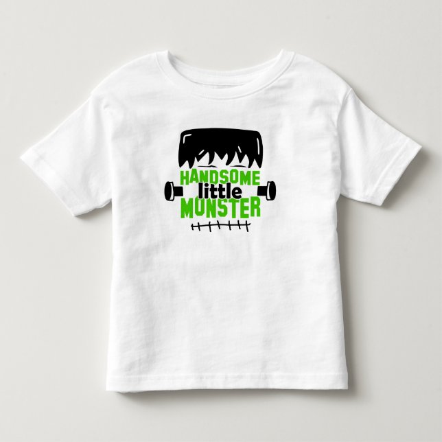Camiseta Monstro Frankenstein de Halloween Bonitinho (Frente)