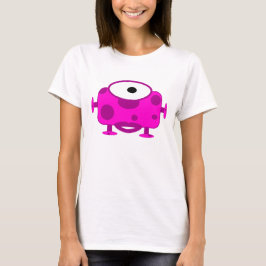 Camiseta Monstro fúcsia bonito dos desenhos animados