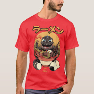 Camiseta Monstro Gelador de Kaiju, Cuja Comida comeu Ramen