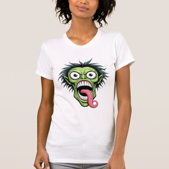 Camiseta Monstro Grito de Choque Halloween (Frente)