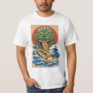 Camiseta Monstro Japonês Sushi Lover