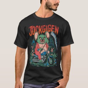 Camiseta Monstro Lendo uma Banda de Rock Fantasma de Bicicl
