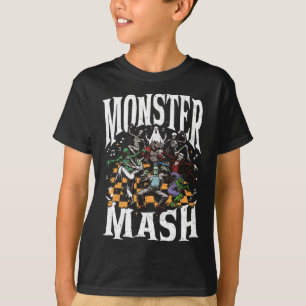 Camiseta Monstro Mash Retro Halloween Monstro Engraçado Spo