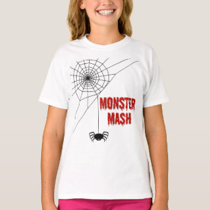 Camiseta Monstro Mash Teia de Aranha de Halloween
