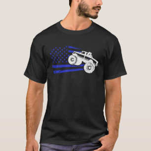 Camiseta Monstro Patriótico Motorista de Caminhão Cavaleiro