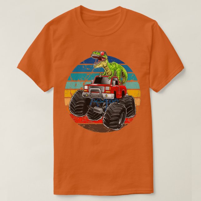 Camiseta Monstro Retro Dinossauro Vintage Dom Sunset (Frente do Design)