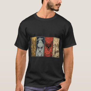 Camiseta Monstro retrô Loch Ness Mothman Pé Grande alieníge