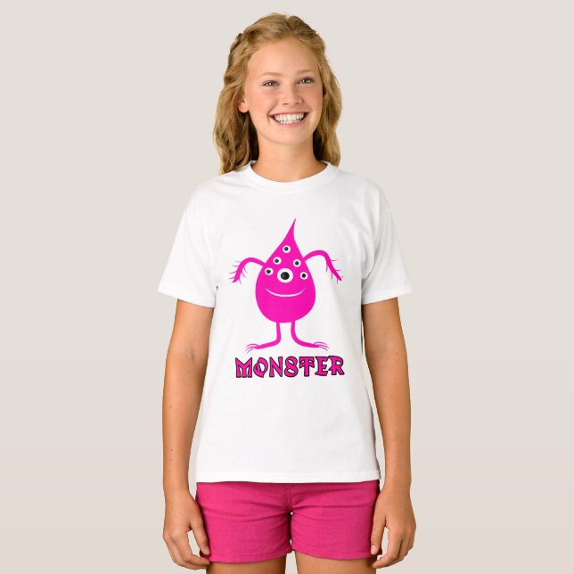 Camiseta Monstro rosa (Frente Completa)