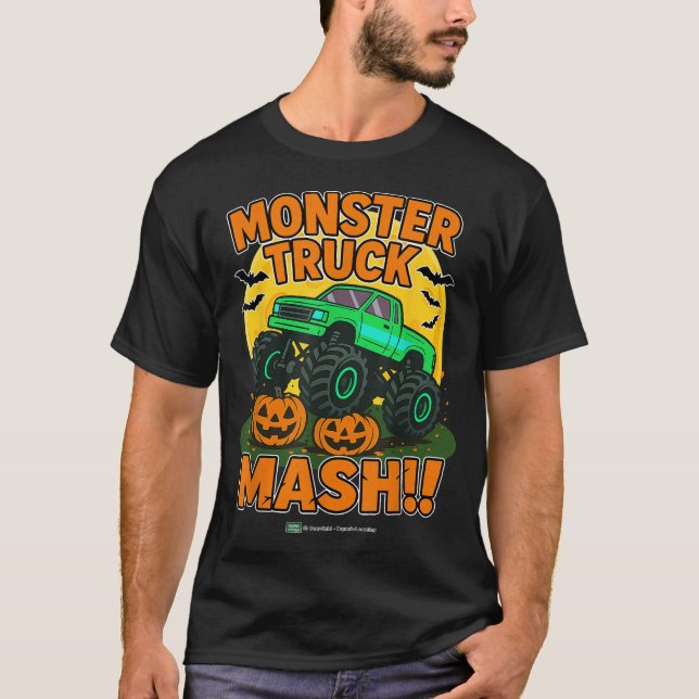 Camiseta Monstro Spooky Monster Halloween Pumpkin Smash (Frente)