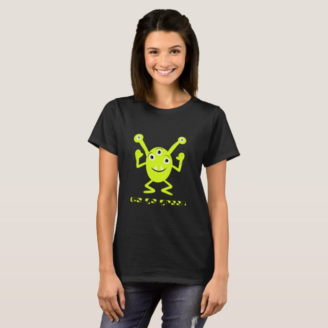 Camiseta Monstro verde (Frente Completa)