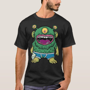 Camiseta Monstro Verde com machado
