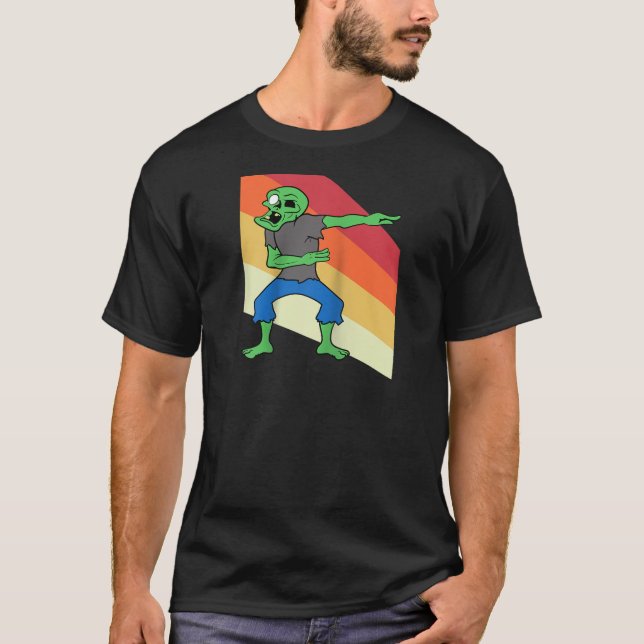 Camiseta Monstro Zombie Dabbing Dab Dancing Costum Hallowee (Frente)