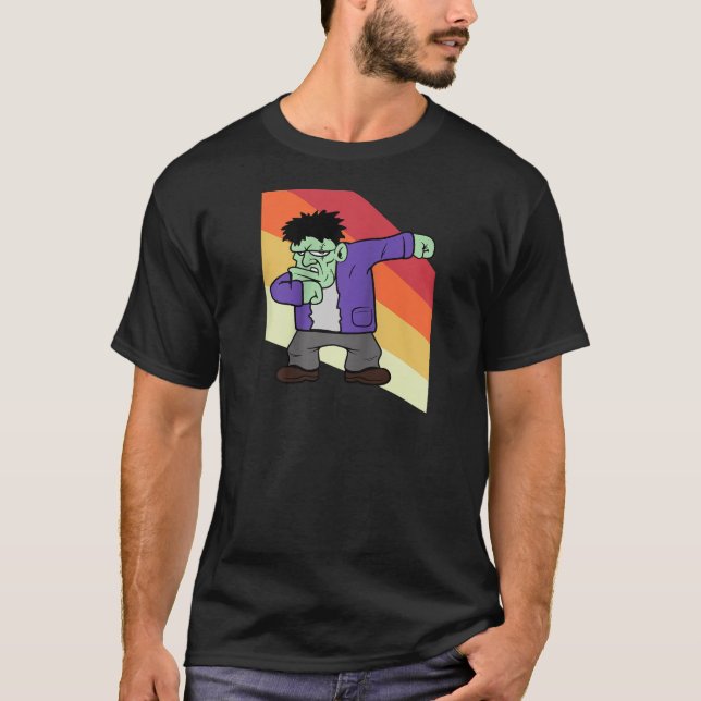 Camiseta Monstro Zombie Dabbing Dab Dancing Costum Hallowee (Frente)