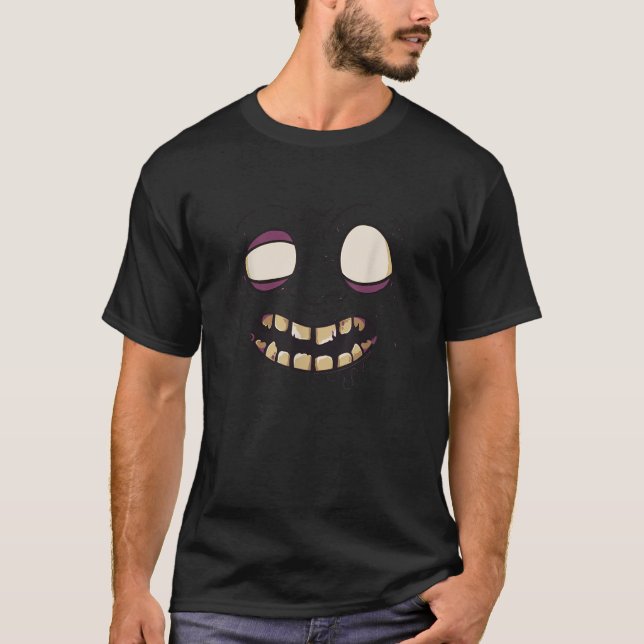 Camiseta Monstro Zombie Verde Face Assustadora Halloween B (Frente)