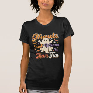 Camiseta Monstros de Halloween Só Querem se Divertir Design