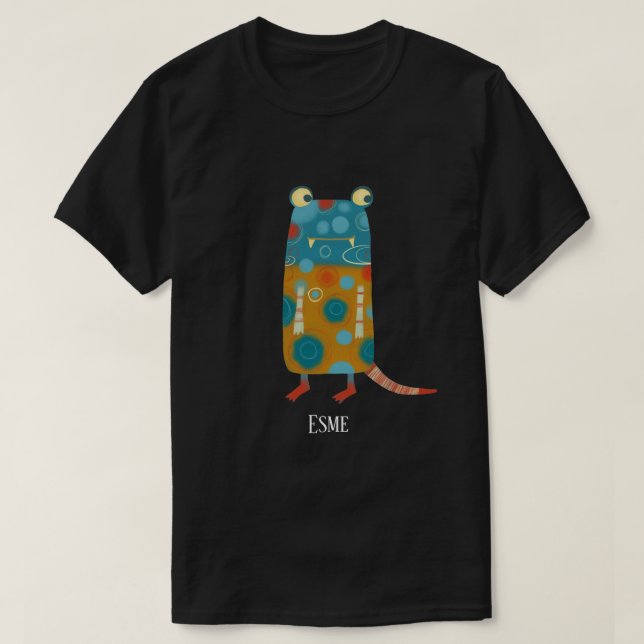 Camiseta Monstros Divertidos Personalizados (Frente do Design)