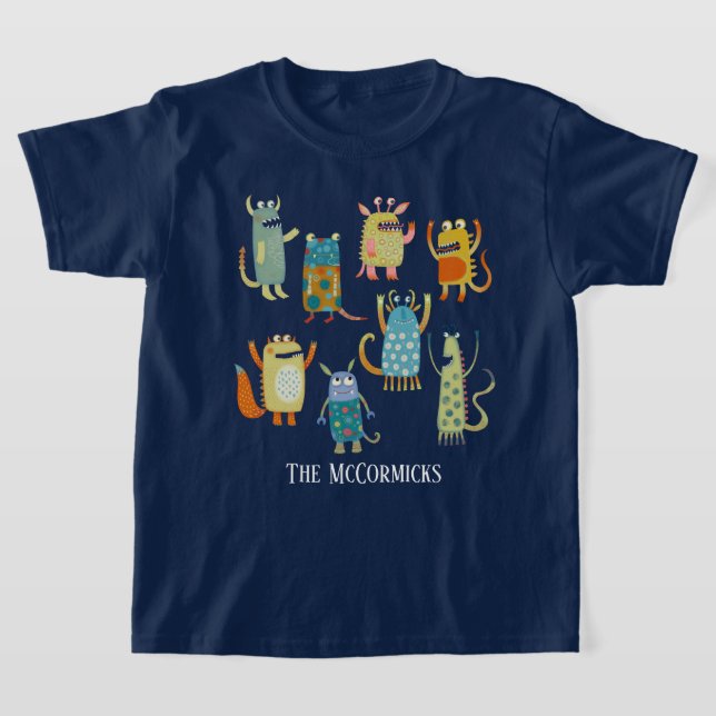 Camiseta Monstros Divertidos Personalizados (Postura )