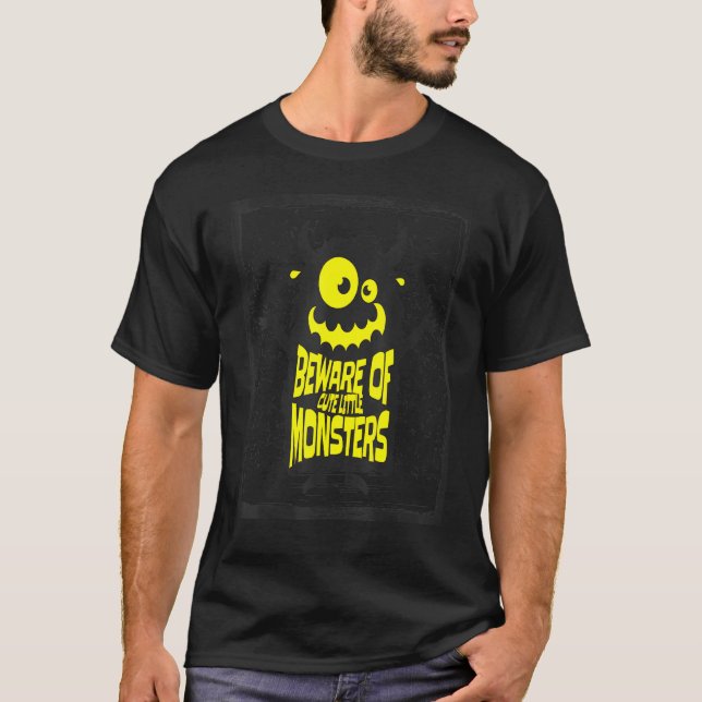 Camiseta Monstros do Dia das Bruxas Bonitos 23 (Frente)