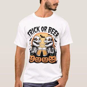 Camiseta Monstros do Dia das Bruxas Dardas ou da Cerveja