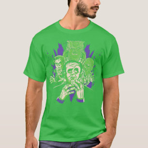 Camiseta Monstros do Horror das Halloween clássicos em vamp