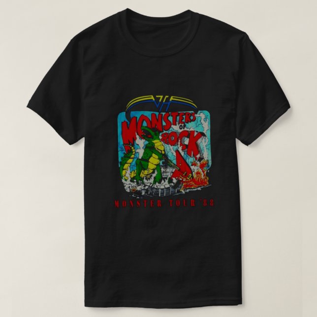 Camiseta Monstros Do Rock Tour De 1988 (Frente do Design)