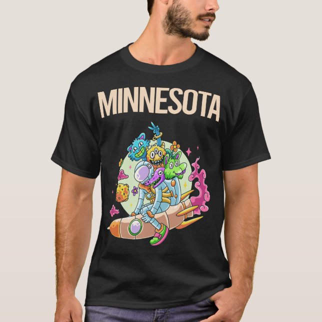 Camiseta Monstros Felizes - Minnesota (Frente)