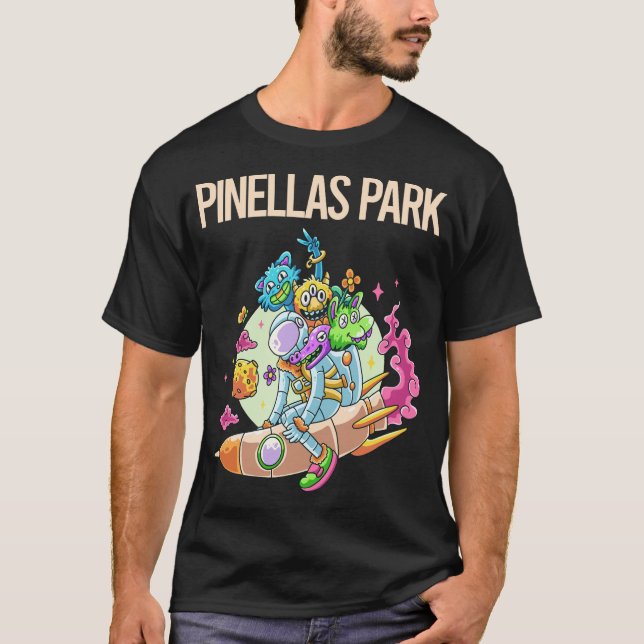Camiseta Monstros Felizes - Parque Pinellas (Frente)