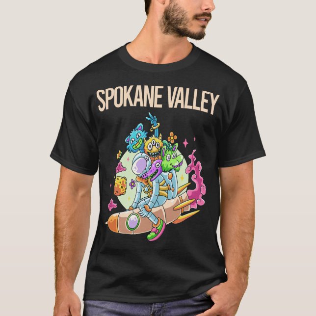 Camiseta Monstros Felizes - Vale do Spokane (Frente)