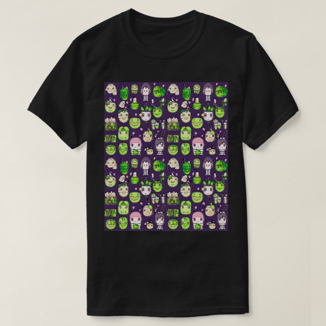 Camiseta Monstros Funny Lettuce Criados com AI (Frente do Design)