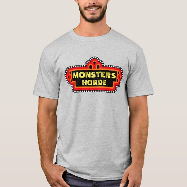 Camiseta Monstros Horde Retro Pizza Local T Shirt (Frente)