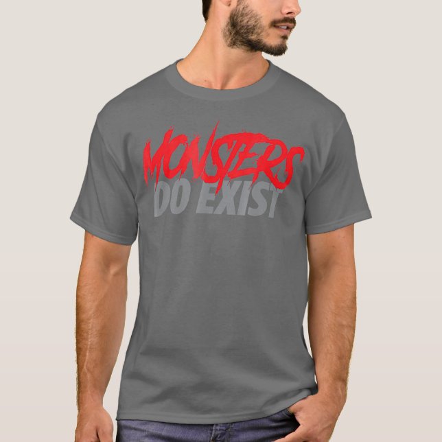 Camiseta Monstros Não Existem Malhação de Workout de Gym (Frente)