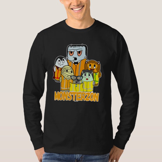 Camiseta Monstros Swagazon Mummy Frankenstein Dracula Monst (Frente)