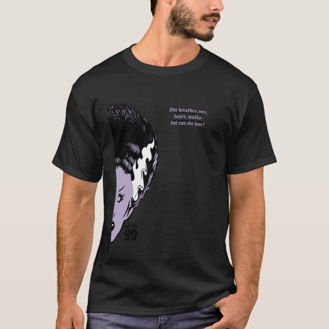 Camiseta Monstros Universais Noiva De Frankenstein 90º Haun (Frente)