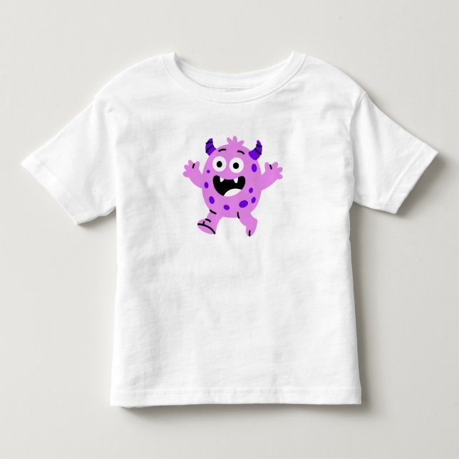 Camiseta Monstrosinhos Roxos Felizes (Frente)