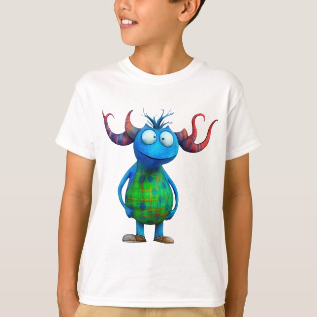 Camiseta Monstruo azul (Frente)