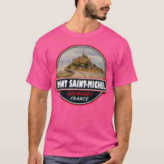 Camiseta Mont Santo-Michel França Viagem de Art Emblem