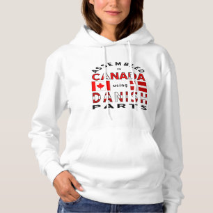 Camiseta Montado no Canadá Usando Peças Dinamarquesas Femin
