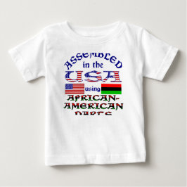 Camiseta Montado nos EUA Usando Peças Afro-Americanas