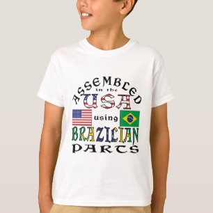 Camiseta Montado nos EUA Usando Peças Brasileiras
