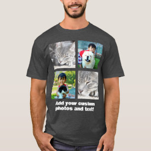 Camiseta Montagem de Colagem de Imagem Mosaica Fotográfica
