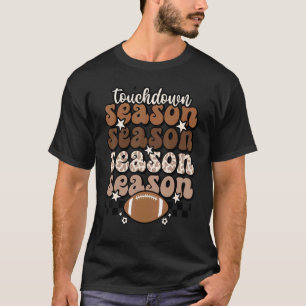 Camiseta Montagem de futebol de futebol de época de touchdo