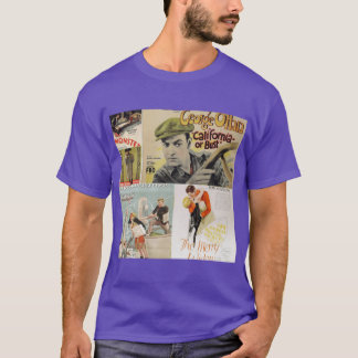Camiseta Montagem de Imagens de Filmes Antigos 5 vintage