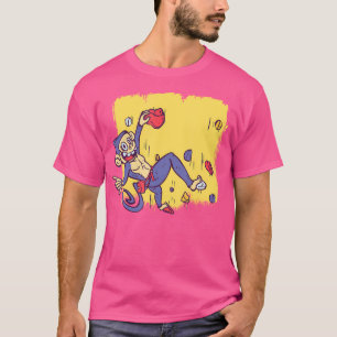 Camiseta Montagem De Macacos Engraçados E Escala De Rochas
